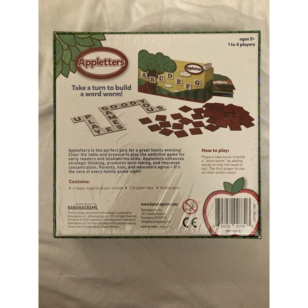Appleletters Word Game by Bananagrams Educational Family Game New